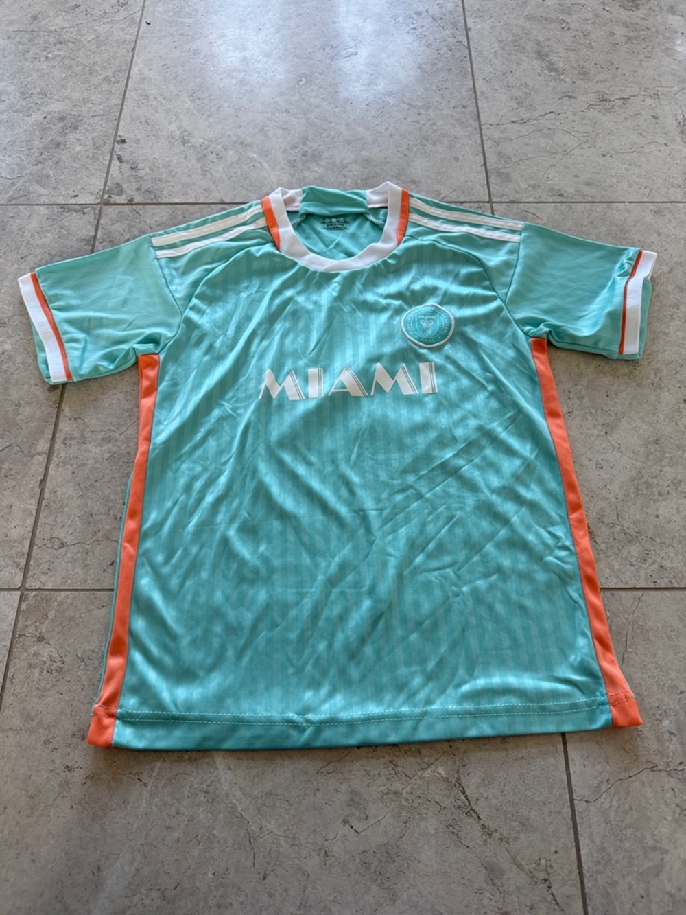 Club Internacional de Futbol Miami  Aqua and Orange Youth Soccer Jersey